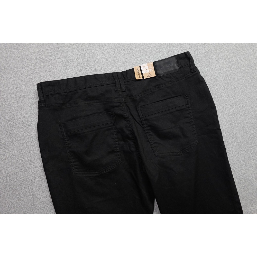 PrAna Bridger Slim Tapered Jeans Mens 38x32 Black Dark Wash Denim Stretch Pants